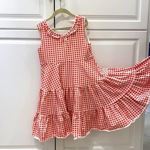 Sweethoney boutique red gingham twirl dress